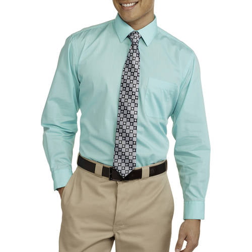 Big Men's Packaged Long Sleeve Dress Shirt and Tie Set - Walmart.com