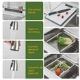 thumbnail image 2 of Fregadero De Cocina, Acero Inoxidable Fregadero De Cocina con Cascada, Moderno Tarjas Para Cocina, Sobreponer Fregadero De Barra y Accesorios para Cocina, Bar, Exterior(80 * 45cm), 2 of 8
