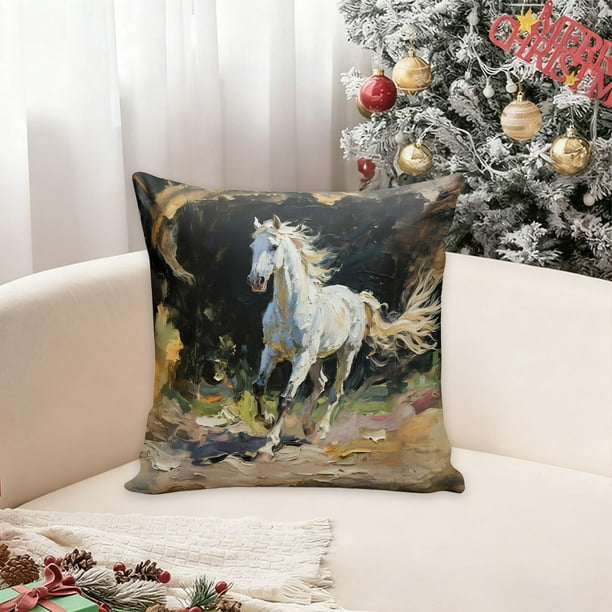 Cushion Cover Sofa Living Room Festival Decoration Christmas Pillowcase, Sofa Cushion Cover Living Room Festival Decoration Christmas, Velvet Material, Elegant Style, Festive Atmosphere,