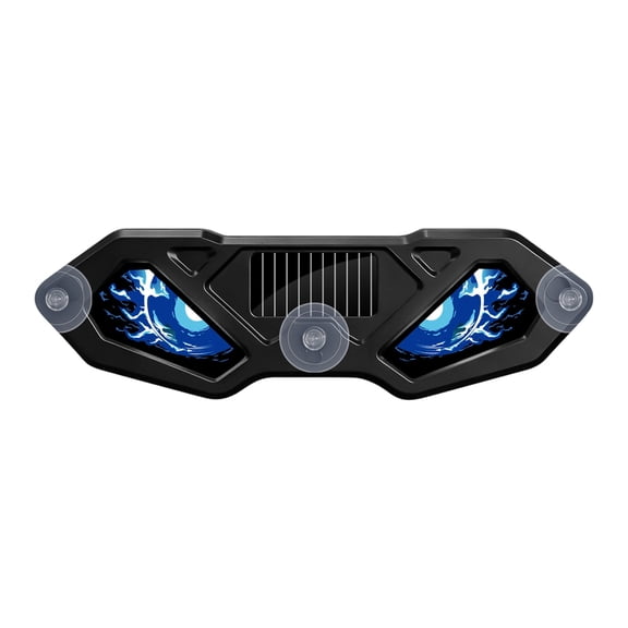 YiJuHui Solar Powered Demon Eyes LED Light for Car, Dynamic Devil Eye Flashing Signal Lamp, Waterproof Windshield Decorative Accessory for Truck SUV Motorcycle