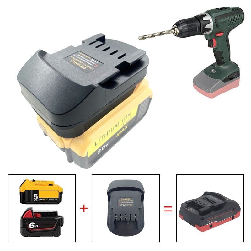Adapter for Dewalt for Milwaukee 18V Li-ion Battery Convert To for Metabo Tools