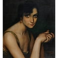 thumbnail image 2 of Julio Romero De Torres 15x16 Black Ornate Wood Framed Double Matted Museum Art Print Titled - Julita Cerda, 2 of 5