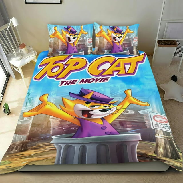 Don Gato Conjunto de sábanas temático, trío de piezas, cómodo y amigable con la piel, diseño único, regalo de decoración para el hogar para familiares, amigos y fans, 90 cm * 190 cm