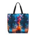 thumbnail image 1 of Fotbe Modern Art Red And Blue Colors Bolsa Tote con Estampado para Mujer, Bolsos con Cremallera, Bolsa de Hombro Casual de Gran Capacidad con Bolsillos Internos, 1 of 7