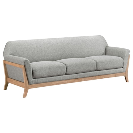Vaughn Fabric Upholstered Flared Arm Sofa Grey
