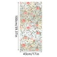 thumbnail image 6 of Norbi Flower Window Privacy Film Floral Decorative Stained Glass Window Film Static Cling Non-Adhesive Frosted Window Sticker Removable Static Cling Stickers for Room 16.93x39.37 in, 6 of 7