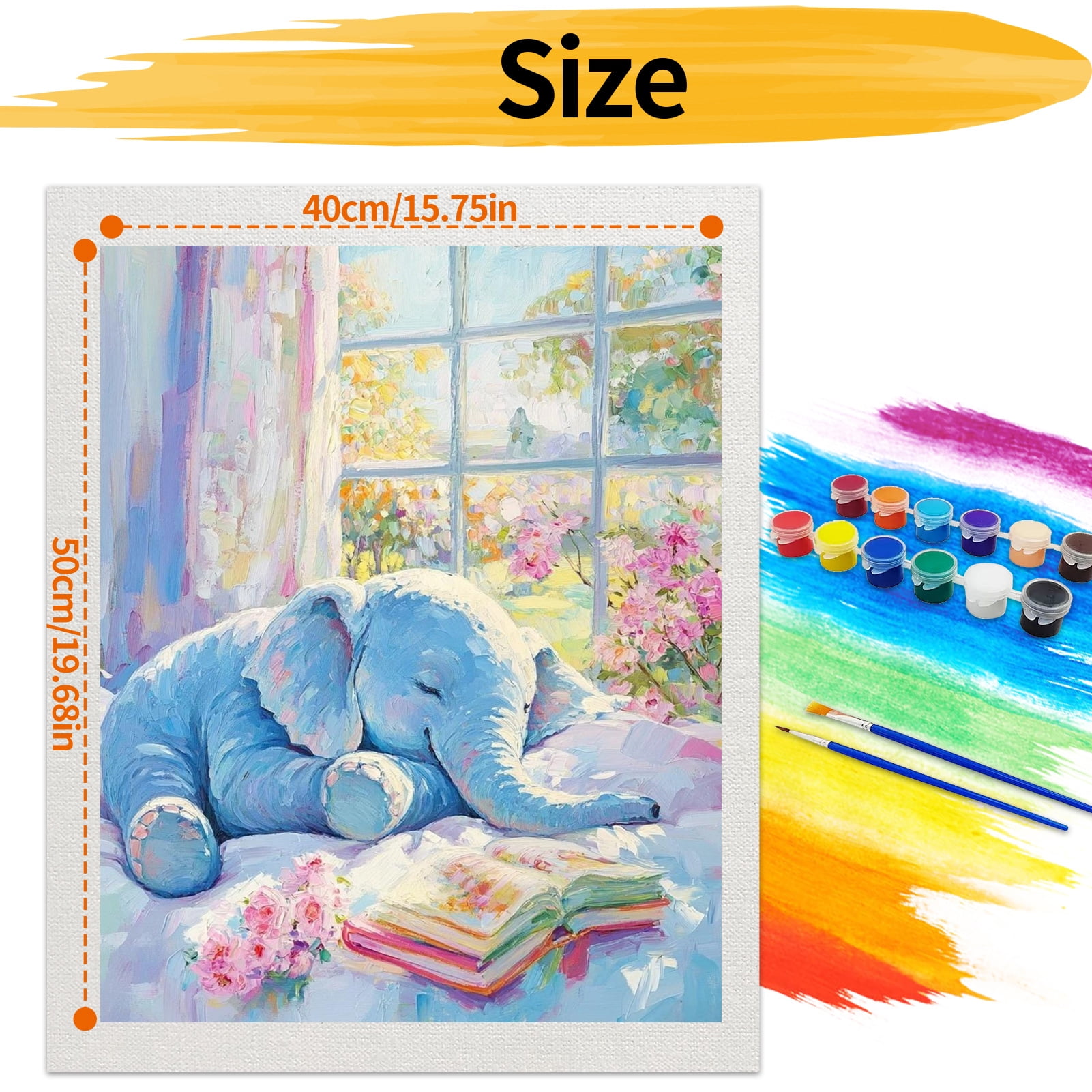 JYLMOOD Paint by Numbers for Adults Kits, DIY Easy Painting by Numbers for Gift Home Wall Decoration 16x20in without Frame