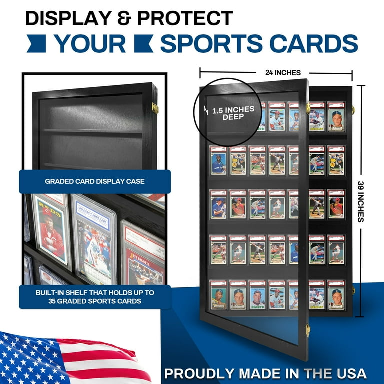 PENNZONI Sports Card Holder Organizer: 35 PSA Graded Display Case