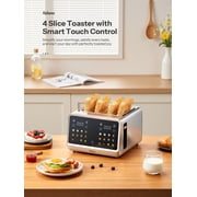 4 Slice Toaster, Touchscreen & Dual Independent Control Panel