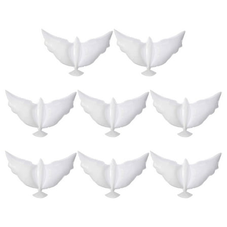 OFFIGAM 8Pcs White Dove Balloons for Memorial Party Decor Wedding Birthday Balloon Props