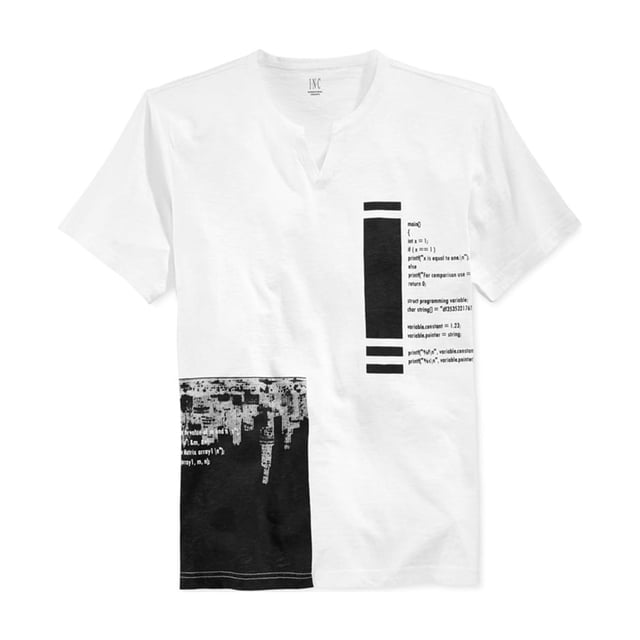 I.N.C T-Shirt Graphique Chicago pour Hommes, Blanc, Moyen