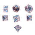 thumbnail image 2 of Juego de dados de juego de mesa, 7 piezas de dados de juego de metal, dados de juego de metal, accesorios de dados de metal, apariencia llamativa, 2 of 9
