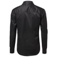 thumbnail image 2 of FashionOutfit Men's Roll Up Long Sleeve Button Down Shirt, 2 of 3
