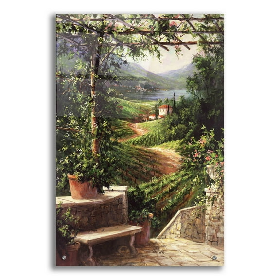 Epic Art 'Chianti Vineyard' by Art Fronckowiak, Acrylic Glass Wall Art, 24"x36"