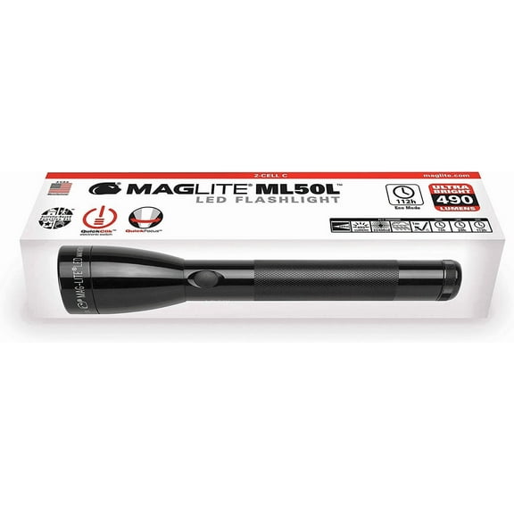 2-Cell C LED Flashlight Black