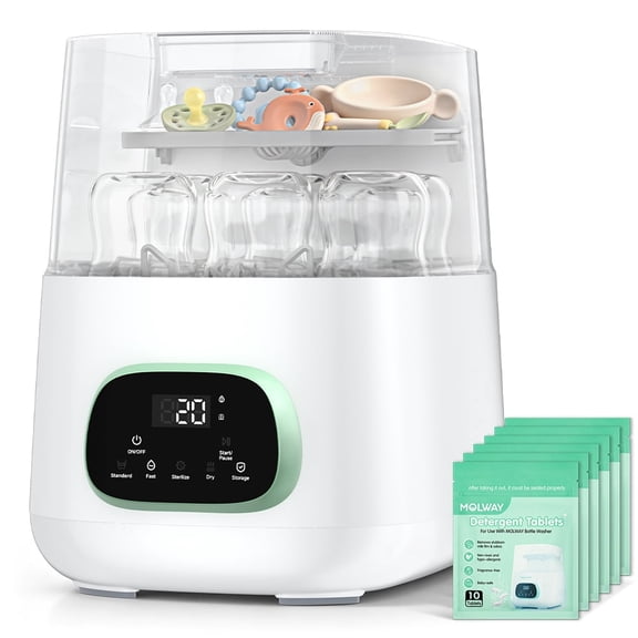 4-in-1 Auto Baby Bottle Washer – All-in-One Cleaner, Sterilizer and Dryer Double Layer Large Capacity