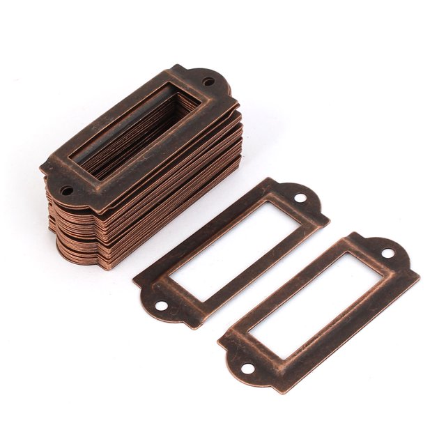 Unique Bargains File Drawer Label Tag Name Card Holder Copper Tone 30pcs