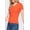 Orange, variant on Women's Casual Short Sleeve Solid V-Neck W/Pocket Rib Top
