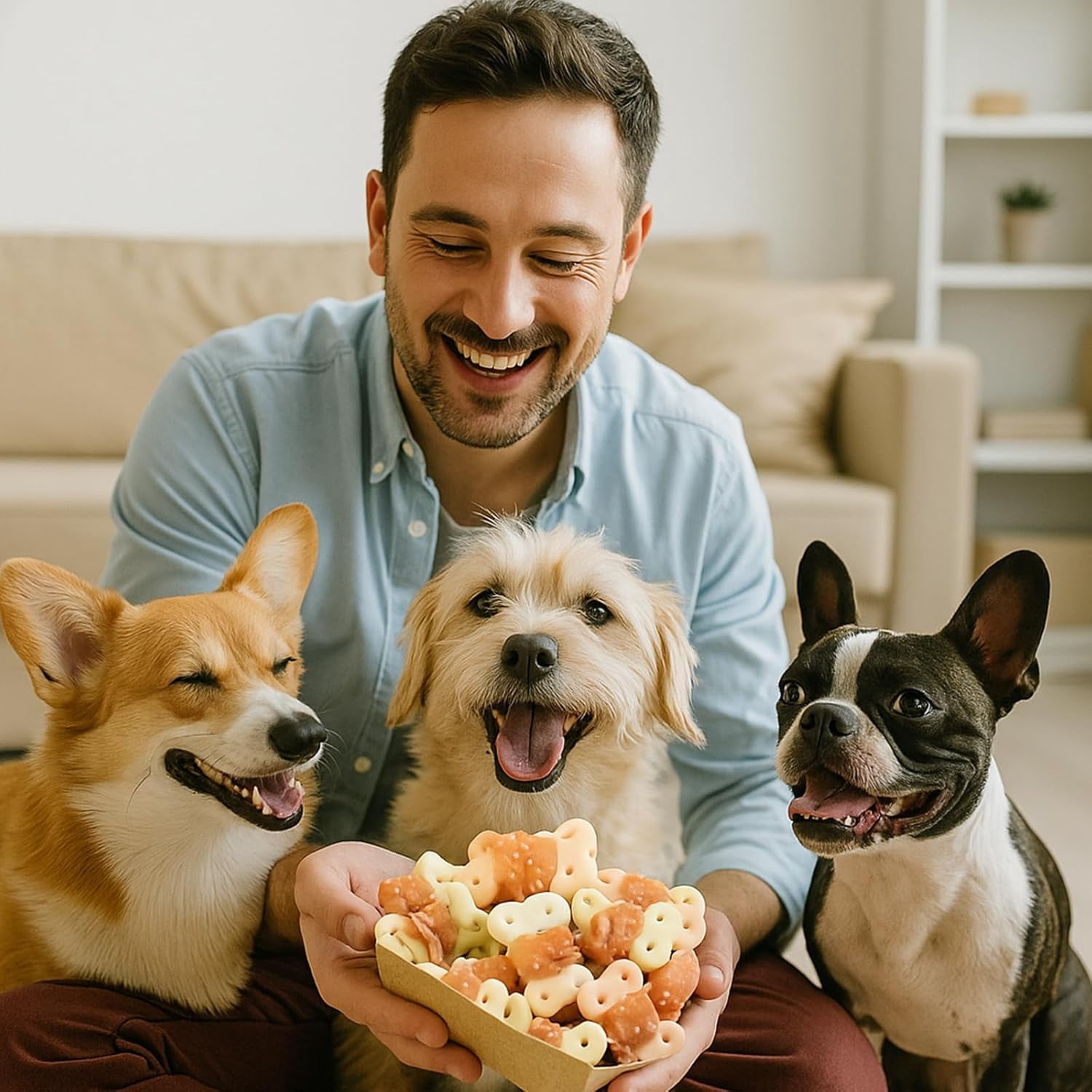 Chicken Wrapped Dog Biscuits 16oz | Chicken Outer Shell with Crunchy Center | Training Treats for Small, Medium & Large Breed Dogs | Natural Dog Long Lasting Chew (16 Oz)