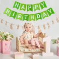 thumbnail image 3 of Banner de cumpleaños Hirbisnis verde como telón de fondo colgante, 13 unidades, 3 of 8