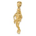 thumbnail image 5 of 14K Yellow Gold Polish Finish 3-Dimensional Scuba Diver Charm Pendant, 5 of 5