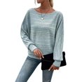 thumbnail image 6 of Womens Long Sleeve Shirts Crewneck Tunic Tops Pullover Sweaters Business Casual Blouses Fall Fashion, 6 of 11