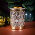 thumbnail image 2 of Scentsationals Wax Melt Warmer, Wax Warmer for Scented Wax Melts - Modern Collection Honeycomb Capiz - Candle Wax Melter for Fragrance Cubes and Tarts, 2 of 5
