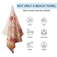 thumbnail image 2 of Watercolor Wildflowers Beach Towel, Microfiber Beach TowelsAbsorbent, Compact, Beach Blanket, Lightweight Towel for The Swimming, 2 of 7