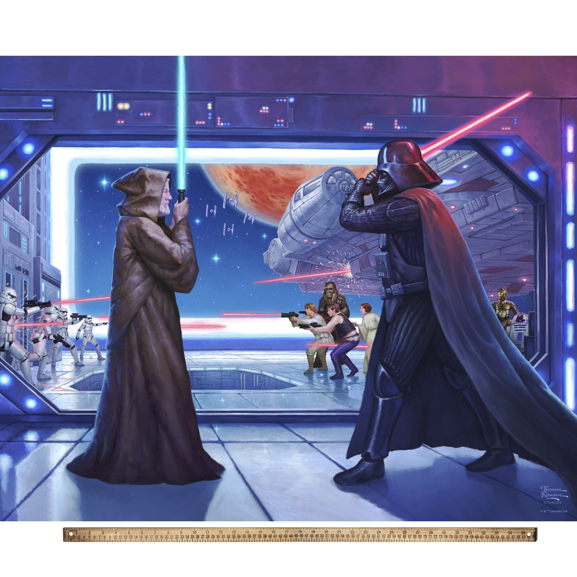 Star Wars 1 Yard 100% Cotton Final Battle, Multi-color, 44" Wide for Quilting & Sewing