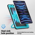 thumbnail image 3 of Decase for iPad Pro 11 Inch (2022/2021/ 2020/2018) Case,Rugged Shockproof Tablet Cover with 360° Rotating Hand Strap Foldable Hidden Stand,for iPad 11 (4th/ 3rd/ 2nd/ 1st) Generation,Lightblue, 3 of 7