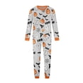 thumbnail image 5 of Halloween Family Pajamas Matching Set - 2 Piece Halloween Ghost with Pumpkin Print Top & Pants Sleepwear for Family Halloween Nights Blue Pajamas for 2XL Pjs, 5 of 5