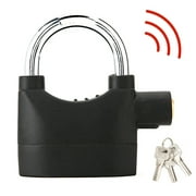 Mgaxyff Black Anti-theft Security Padlock Waterproof Siren Alarm Lock for Motorcycle Bicycle Door Window