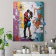 thumbnail image 4 of Couple Kissing Abstract Decorative Painting/Canvas Art， Suitable for Living Room， Bedroom， Dining Room， Study Room， Office， Hotel， Cafe， Bar， Apartment， Hallway Wall Decoration., 4 of 8