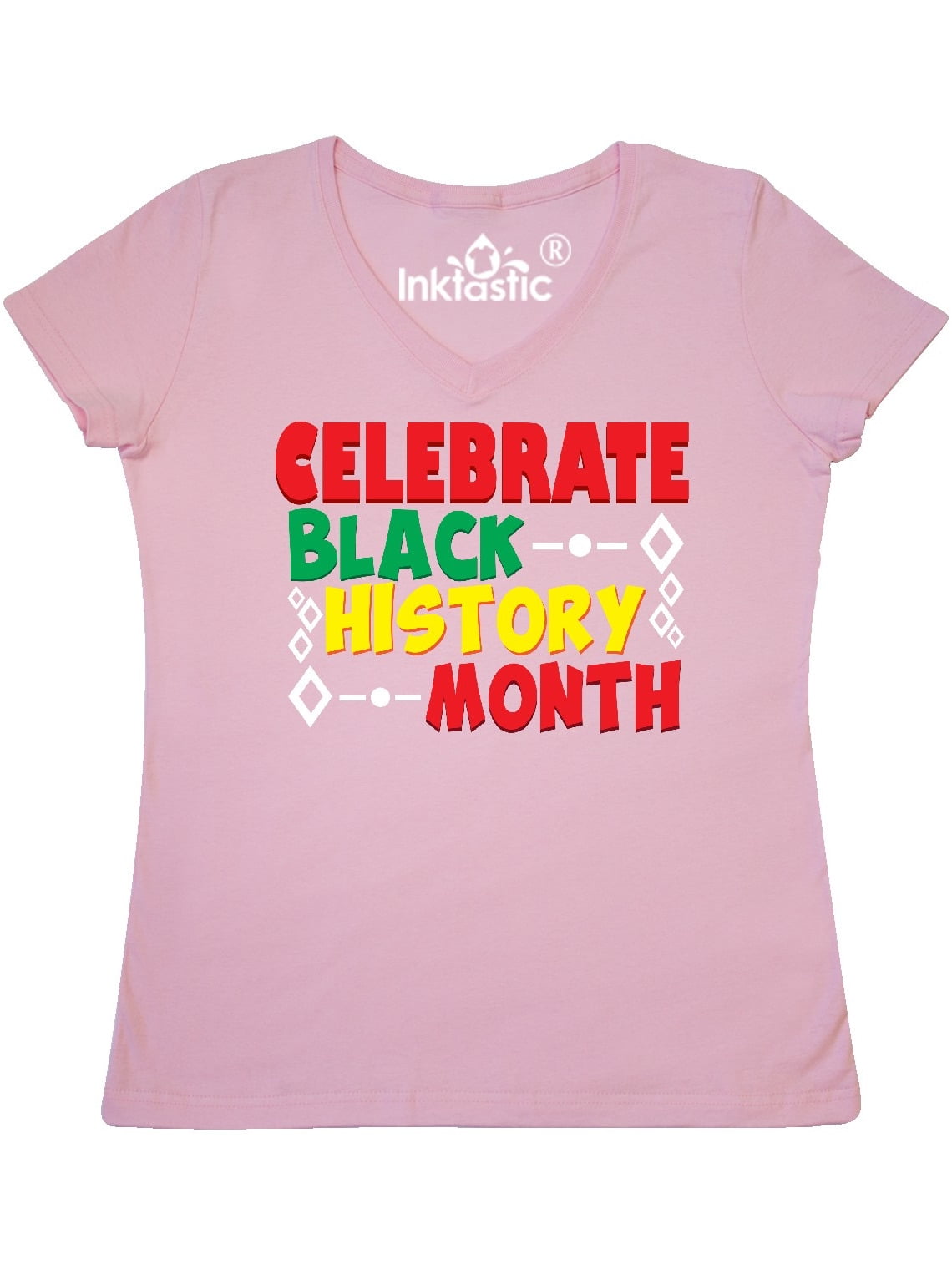 INKtastic Black History Month Celebration Women's VNeck TShirt