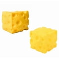 thumbnail image 2 of Squishy Cheese, Cheese Squishy, Squeeze Fidget for Adults Novelty Office Decor & Relaxation Tool, 2026 Easter Decorations (3.9inch+1.6inch), 2 of 7