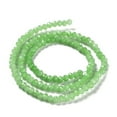 thumbnail image 3 of 20 Strand Baking Painted Imitation Jade Glass Bead Strands Faceted Rondelle Light Green 4x3mm Hole: 1mm about 105~110pcs/strand 38~39cm, 3 of 5