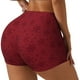 thumbnail image 1 of Fotbe Christmas Red Snowflakes Shorts Sin Costuras – Shorts Deportivos de Cintura Alta para Mujer, Elásticos para Gimnasio, Yoga, Running o Ciclismo-Small, 1 of 8