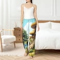 thumbnail image 4 of Salouo Cartoon Mushroom House Print Women's Pajama Pants Casual Loose Sweatpants PJs Flowy Pants Drawstring Palazzo for Women Wide Leg Pants Lounge Pajama -Medium, 4 of 8