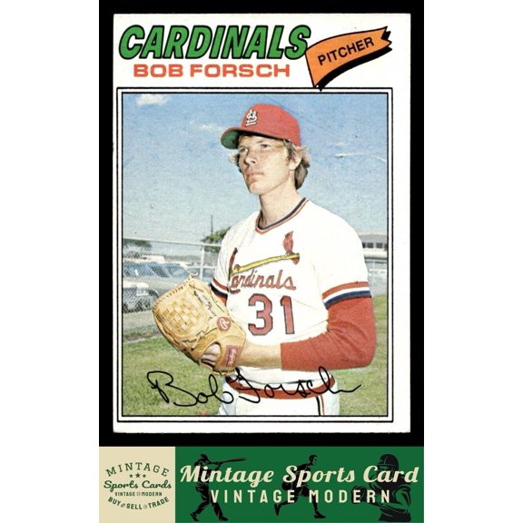 1977 Topps Bob Forsch #381 St. Louis Cardinals Baseball Card