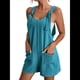 thumbnail image 2 of Cortos de Verano A para Mujer, Casuales Sin Mangas con Bolsillos Lago Azul S, 2 of 9