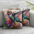 thumbnail image 3 of Qinduosi Outdoor Throw Pillow Covers - Floral Birds Pillowcases of Cushion Cases Summer Spring Couch Cover for Patio Furniture Bed Sofa White, 3 of 5