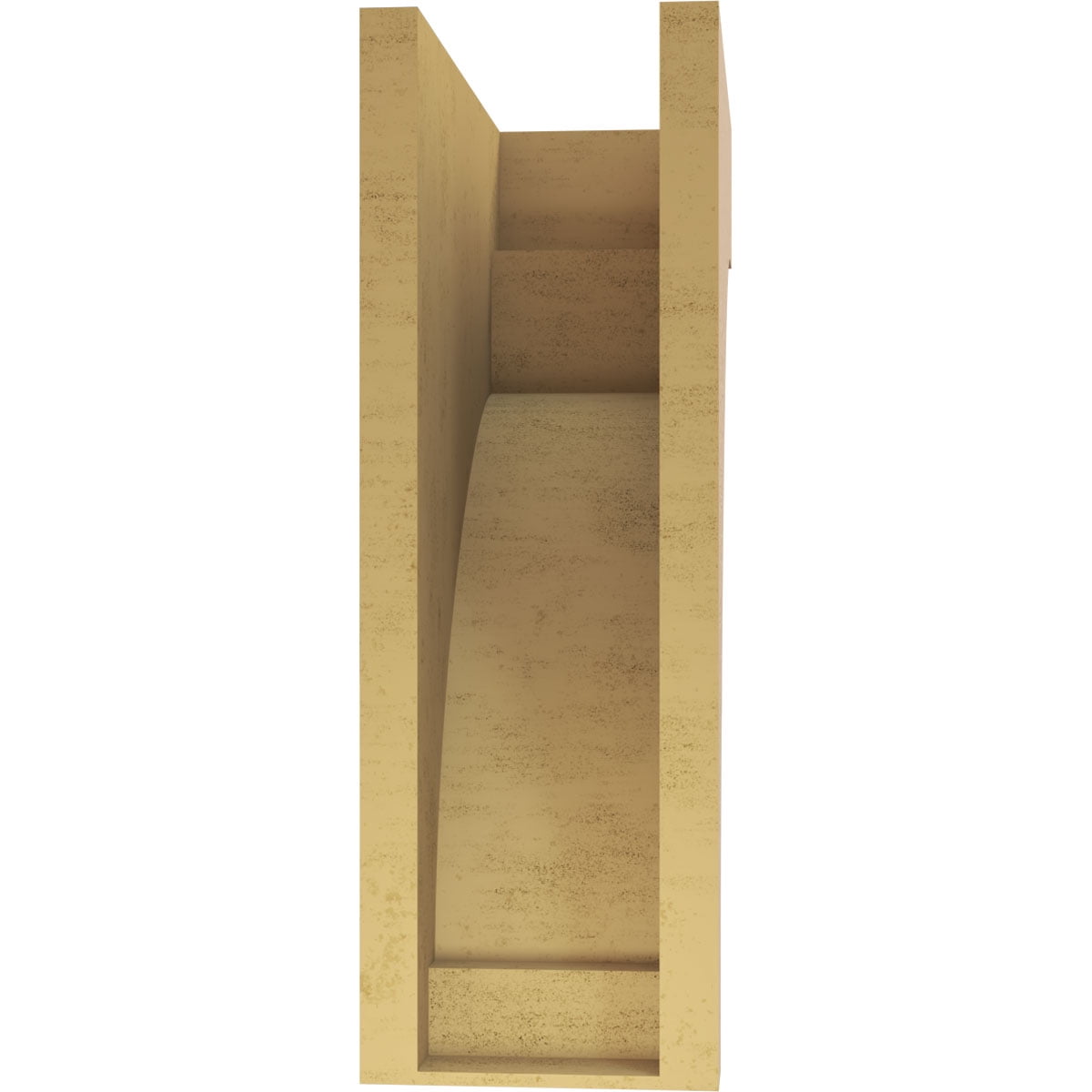 10"W x 20"D x 30"H Classic Rivera Rough Cedar Woodgrain TimberThane Corbel, Primed Tan