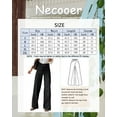 thumbnail image 5 of Necooer Womens Wide Leg Jeans Mid Waisted Loose Stretchy Boyfriend Jeans Trendy Denim Pants, 5 of 9