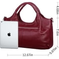 thumbnail image 2 of Genuine Leather Shoulder Bags Purses and Handbags for Women Satchel Designer Cross Body Hobo Medium Size Tote, 2 of 6