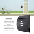 thumbnail image 4 of Stainless Steel Mailbox, Curved Design Professional Black Wall Mounted Mailbox Large Capacity  for Outside, 4 of 7
