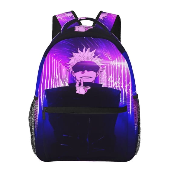 15.7in Juju-Tsu Gojo Backpacks Cute Laptop Bags Bookbag Daypack Outdoor Travel