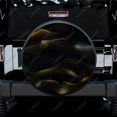 thumbnail image 1 of Abstract Luxury Golden Line Pattern Polyester Universal Spare Wheel Tire Cover Wheel Covers for Trailer RV SUV Truck Camper, 1 of 5