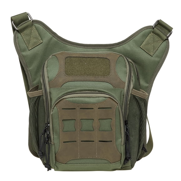 Bolso bandolera de hombro de lona vintage para hombre KAUKKO FH03-3-VERDE