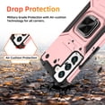 thumbnail image 6 of Liwarace Shockproof Metal Ring Stand Case for Samsung S22 Plus, Rose Gold, 6 of 6