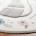 thumbnail image 3 of SAFAVIEH Carousel Kids Eugene Sleeping Kitten Area Rug, Ivory/Pink, 6'7" x 6'7" Round, 3 of 10